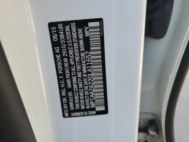 2016 PORSCHE CAYENNE   