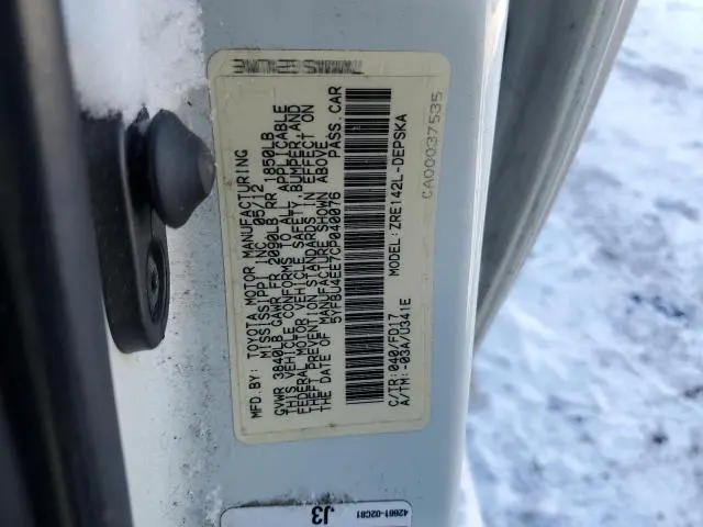 2012 TOYOTA COROLLA BASE