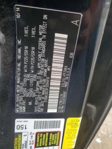 2015 TOYOTA SIENNA XLE