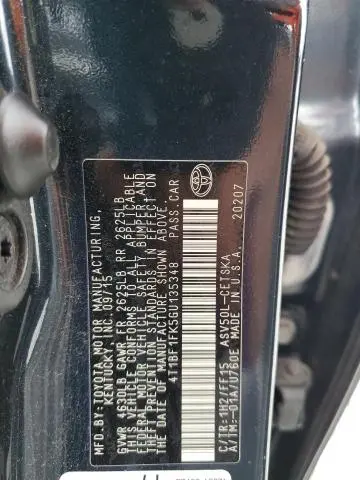 2016 TOYOTA CAMRY LE