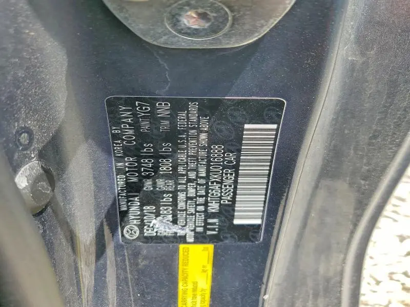 2019 HYUNDAI VELOSTER 2.0L  