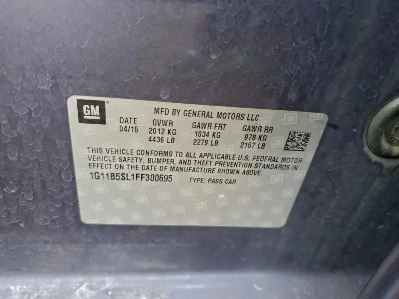 2015 CHEVROLET MALIBU LS  