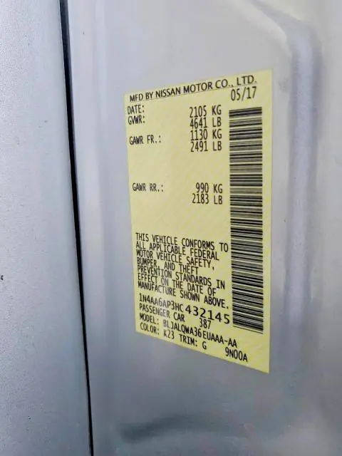 2017 NISSAN MAXIMA 3.5S  