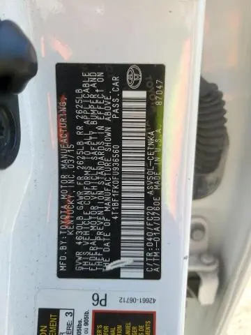 2015 TOYOTA CAMRY LE  