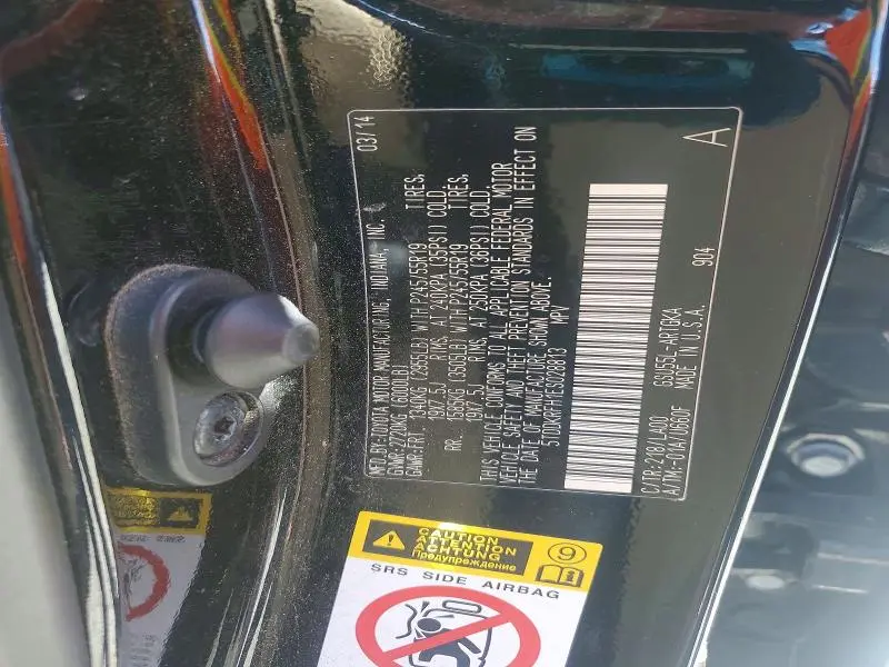 2014 TOYOTA HIGHLANDER LIMITED PLATINUM  