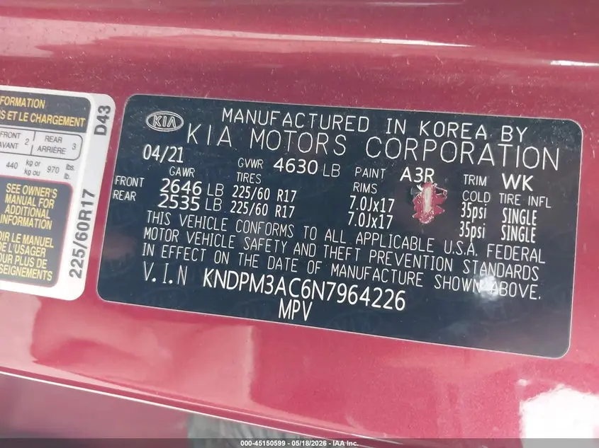 2022 KIA SPORTAGE LX