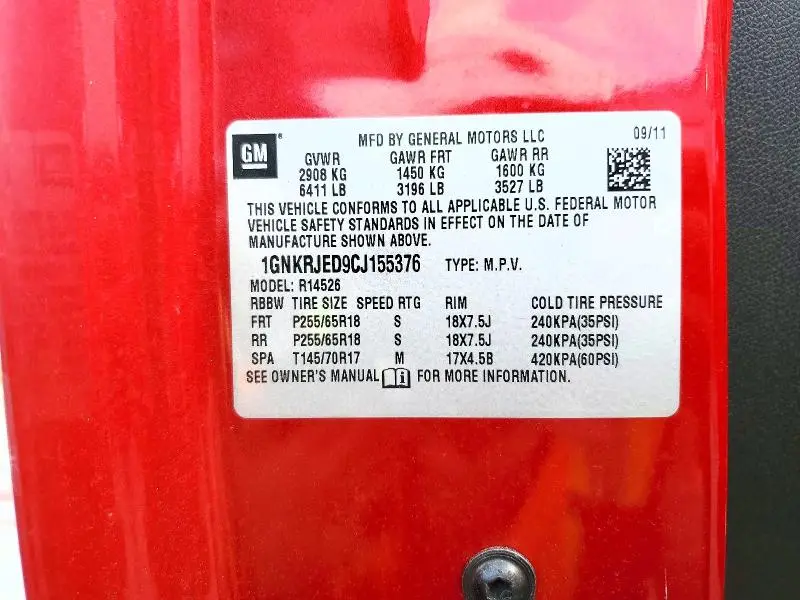 2012 CHEVROLET TRAVERSE LT  