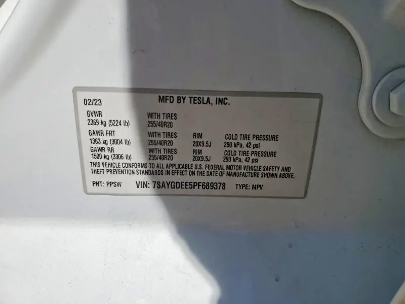 2023 TESLA MODEL Y   