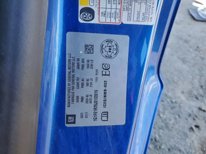 2018 CHEVROLET CAMARO SS  