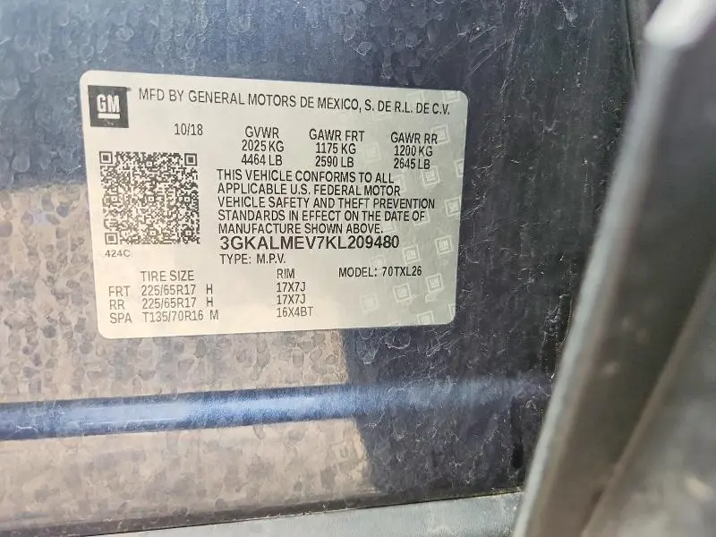 2019 GMC TERRAIN SLE  
