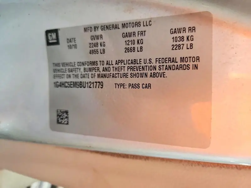 2011 BUICK LUCERNE CXL  