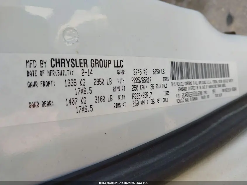 2014 DODGE GRAND CARAVAN R/T