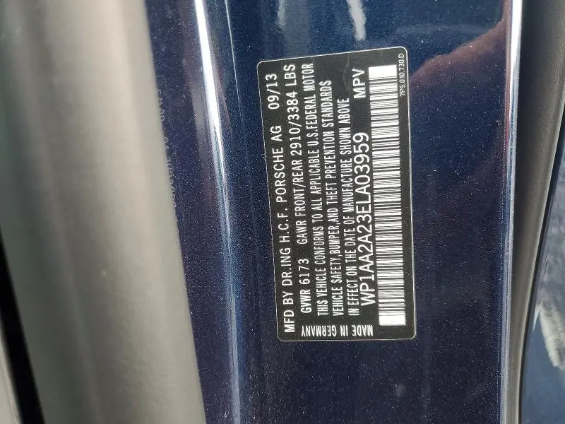 2014 PORSCHE CAYENNE   