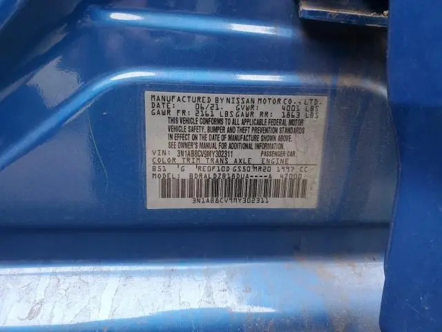 2021 NISSAN SENTRA SV  