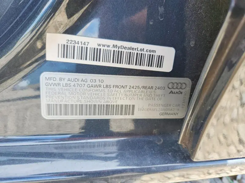 2010 AUDI A4 PREMIUM PLUS  