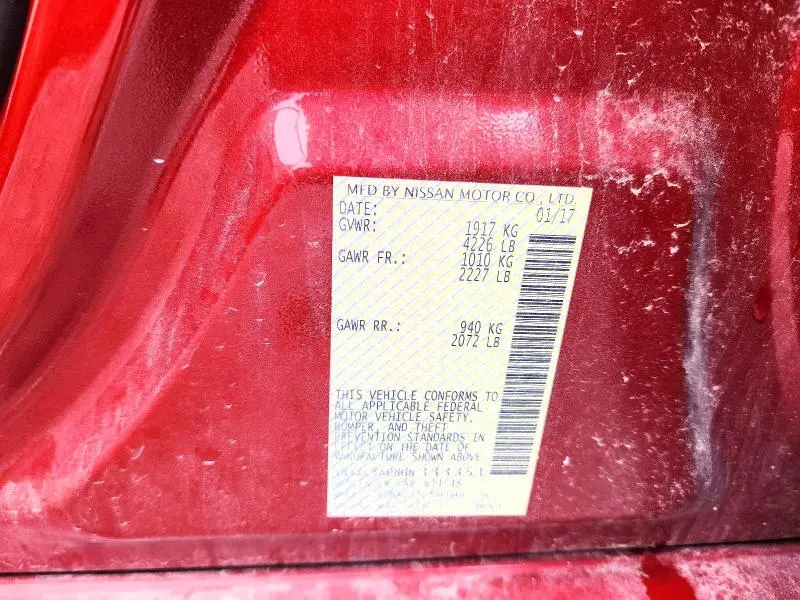 2017 NISSAN ALTIMA 2.5 S  