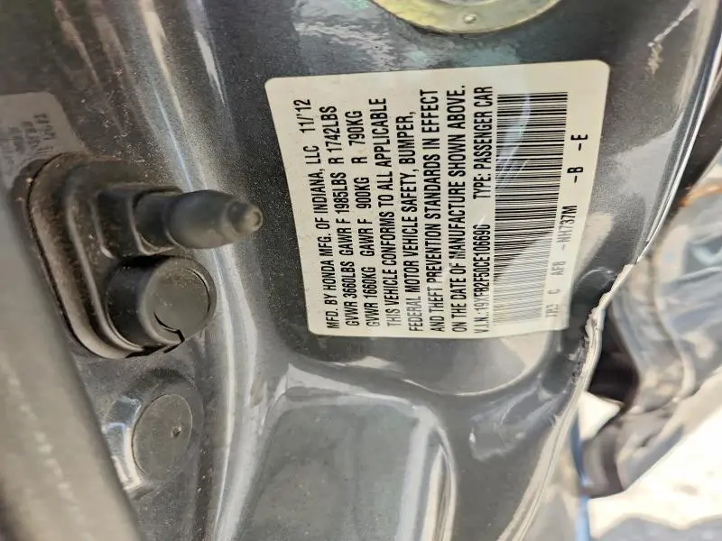 2012 HONDA CIVIC LX  