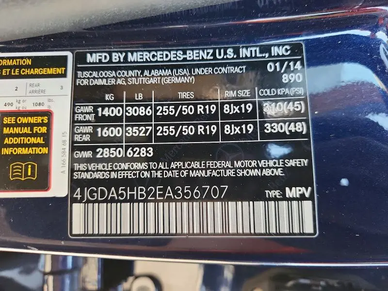 2014 MERCEDES-BENZ ML 350 4MATIC  
