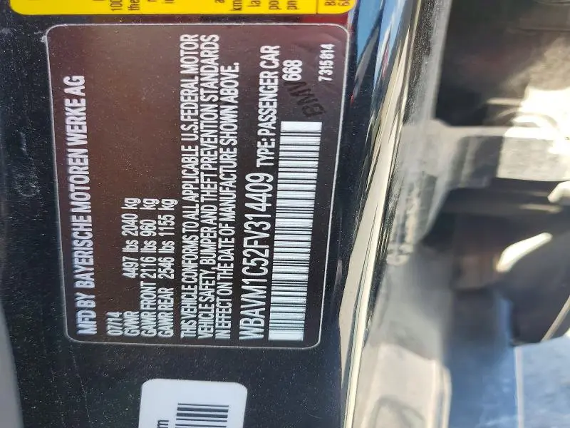 2015 BMW X1 SDRIVE28I  