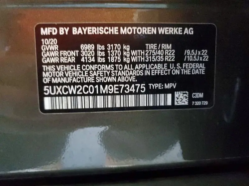 2021 BMW X7 XDRIVE40I  
