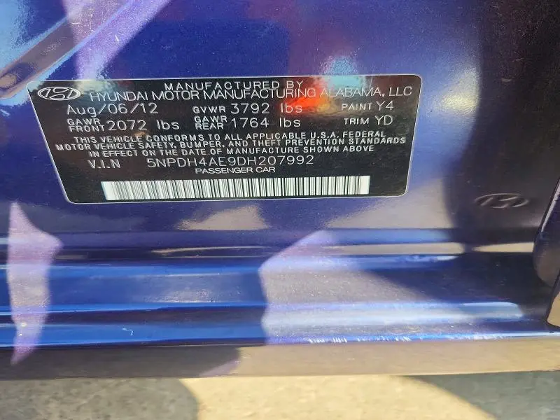 2013 HYUNDAI ELANTRA LIMITED  
