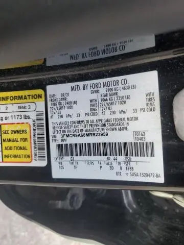 2021 FORD BRONCO SPORT   