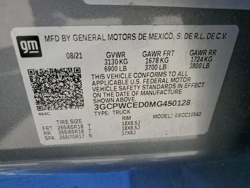 2021 CHEVROLET SILVERADO C1500 LT  