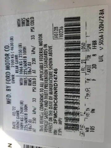 2022 FORD BRONCO SPORT OUTER BANKS  