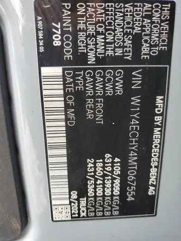 2021 MERCEDES-BENZ SPRINTER 2500  