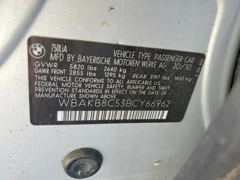 2011 BMW 750 LI  
