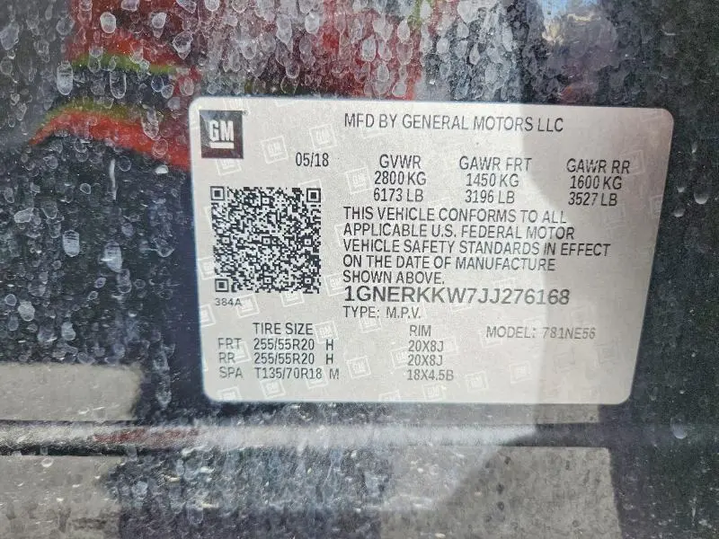 2018 CHEVROLET TRAVERSE PREMIER  