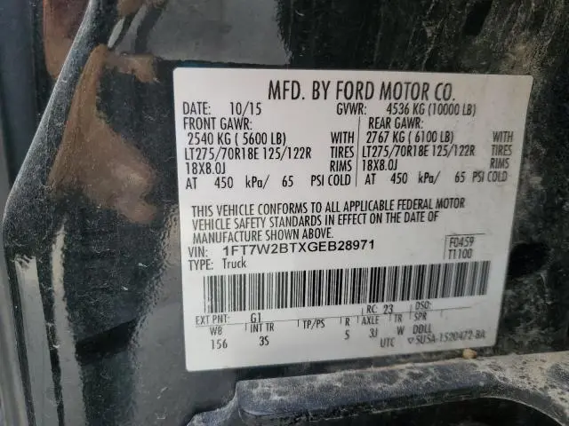 2016 FORD F250 SUPER DUTY  