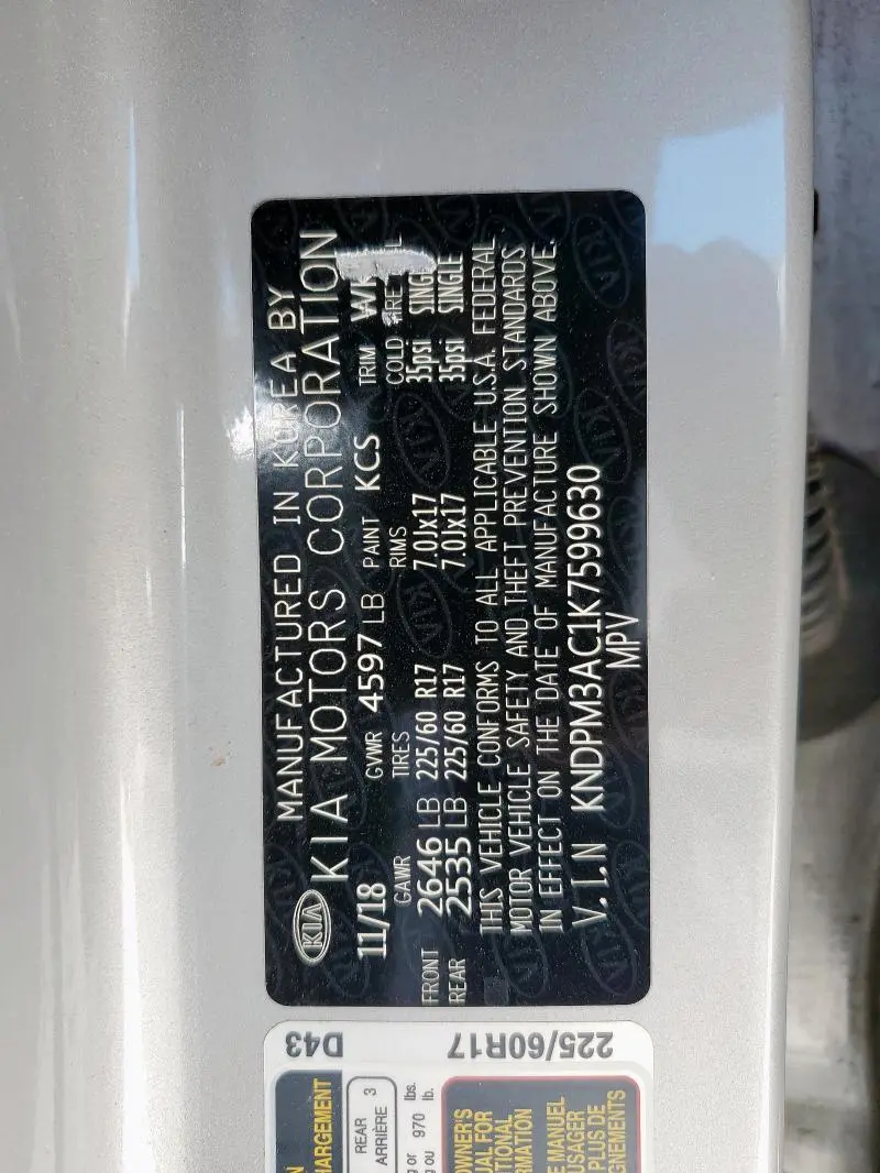 2019 KIA SPORTAGE LX  