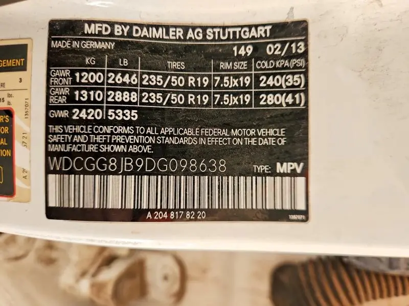 2013 MERCEDES-BENZ GLK 350 4MATIC  