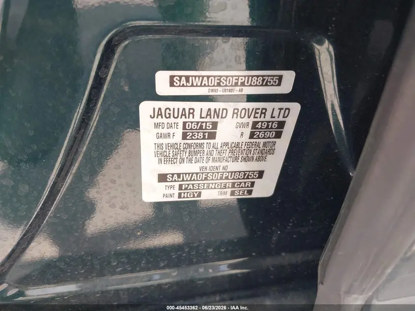 2015 JAGUAR XF 2.0T PREMIUM