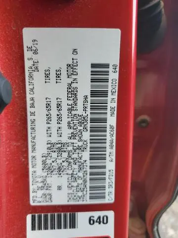 2019 TOYOTA TACOMA DOUBLE CAB  