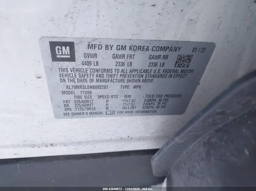 2022 CHEVROLET TRAILBLAZER AWD LT