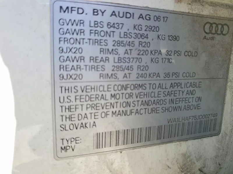 2018 AUDI Q7 PREMIUM PLUS  