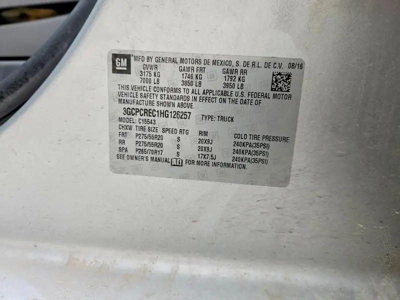 2017 CHEVROLET SILVERADO C1500 LT  