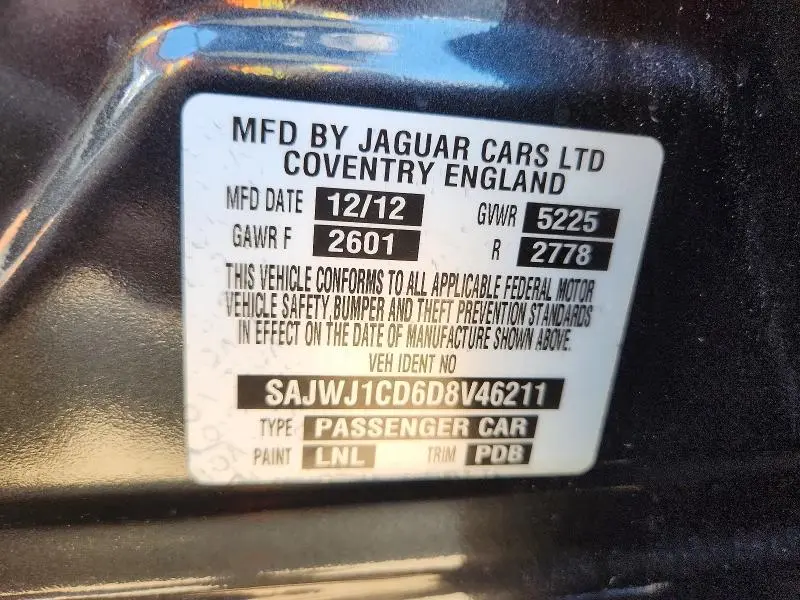2013 JAGUAR XJ   