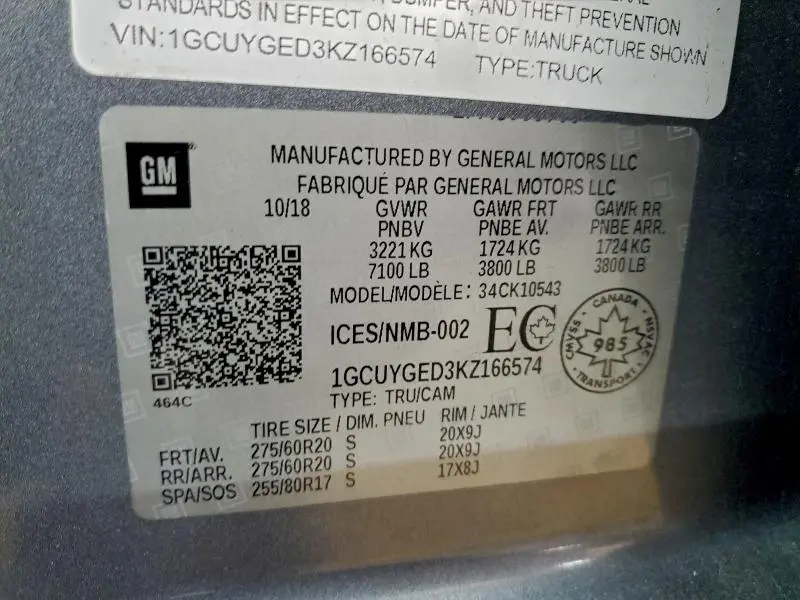 2019 CHEVROLET SILVERADO K1500 LTZ  