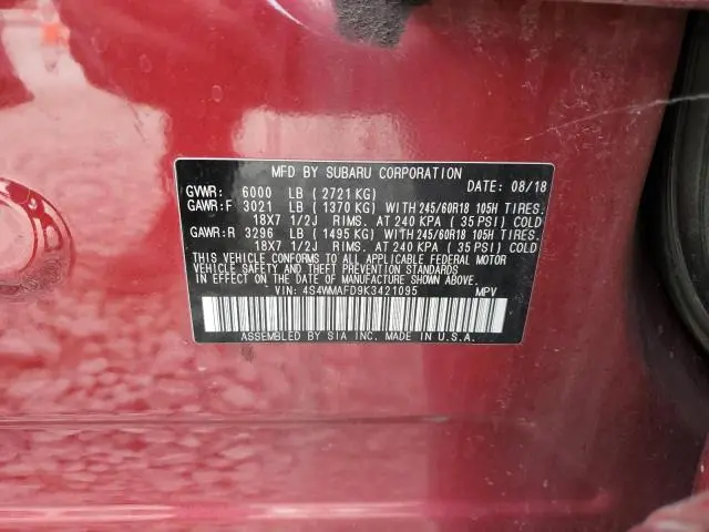 2019 SUBARU ASCENT PREMIUM  