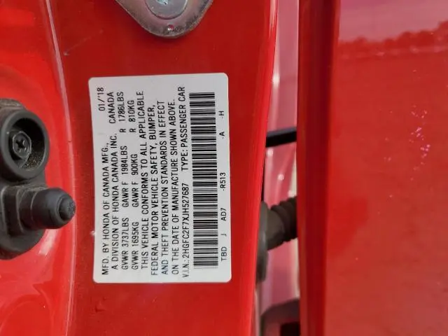 2018 HONDA CIVIC EX  