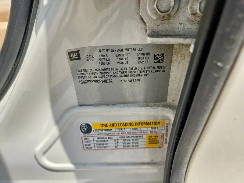 2012 BUICK LACROSSE CONVENIENCE  