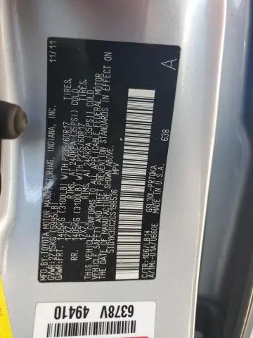 2012 TOYOTA SIENNA XLE  