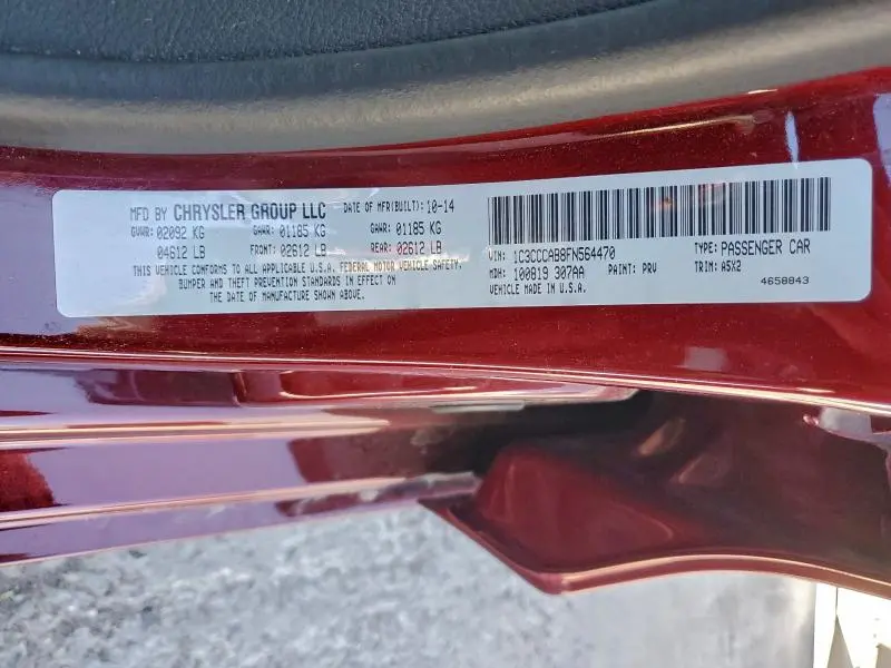 2015 CHRYSLER 200 LIMITED  