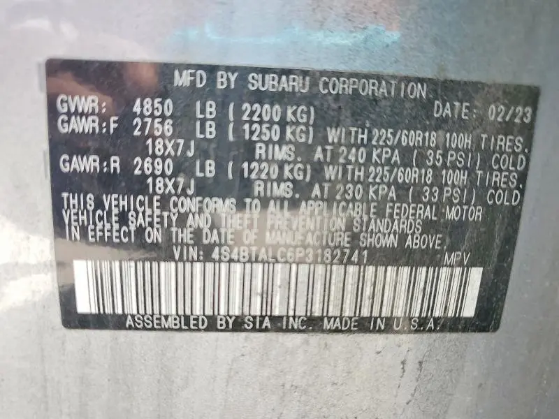 2023 SUBARU OUTBACK ONYX EDITION  