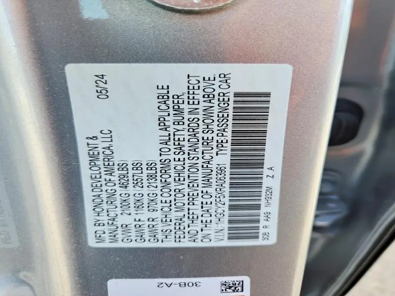2024 HONDA ACCORD HYBRID SPORT  