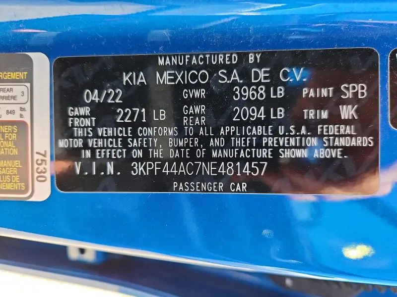 2022 KIA FORTE GT  
