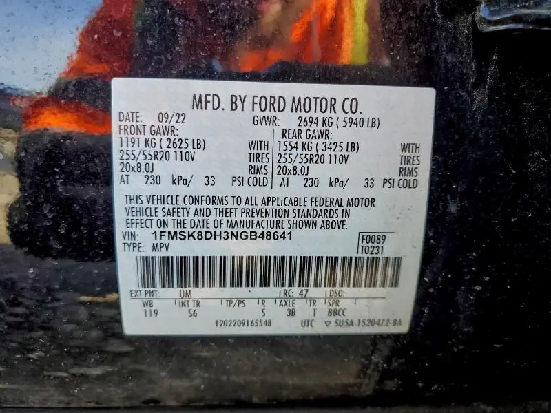 2022 FORD EXPLORER XLT  